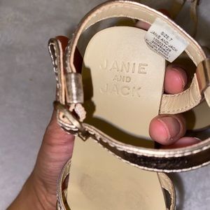 Janie and jack gold and silver sandals